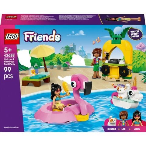 LEGO Friends Tek Boynuzlu At ve Flamingo Havuz Partisi 42658