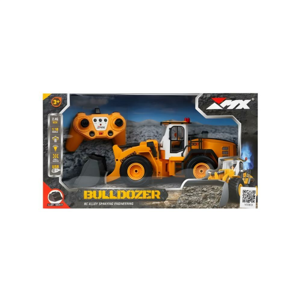 1:18 9 Kanal Uzaktan Kumandalı Dozer Sarı