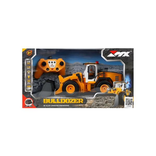 1:18 9 Kanal Uzaktan Kumandalı Dozer Sarı