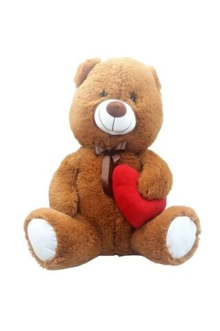 Peluş Kalpli Ayı 80 Cm