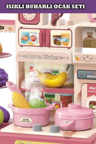 Buharlı Işıklı Sulu Mutfak Oyuncak Seti