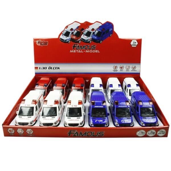 Çekbırak Işıklı ve Sesli 1:30 Ambulans, Polis, Jandarma, İtfaiye Araçları