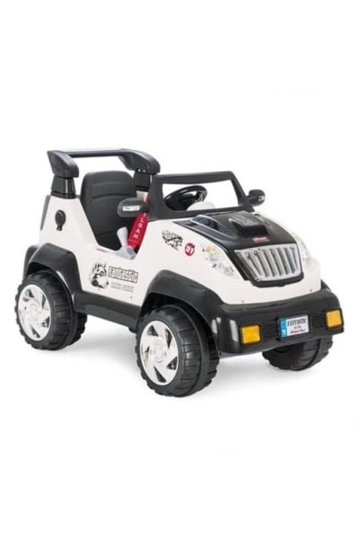 Fantastik Akülü Araba Beyaz 12v