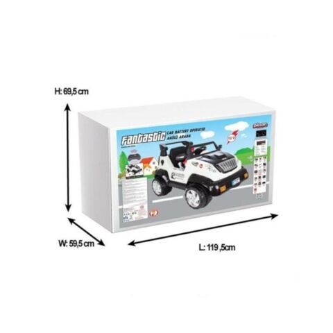 Fantastik Akülü Araba Beyaz 12v