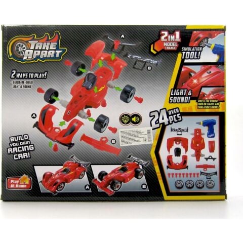 Matkaplı Formula F1 Araba Modifiye Seti Sesli Işıklı Sök Tak