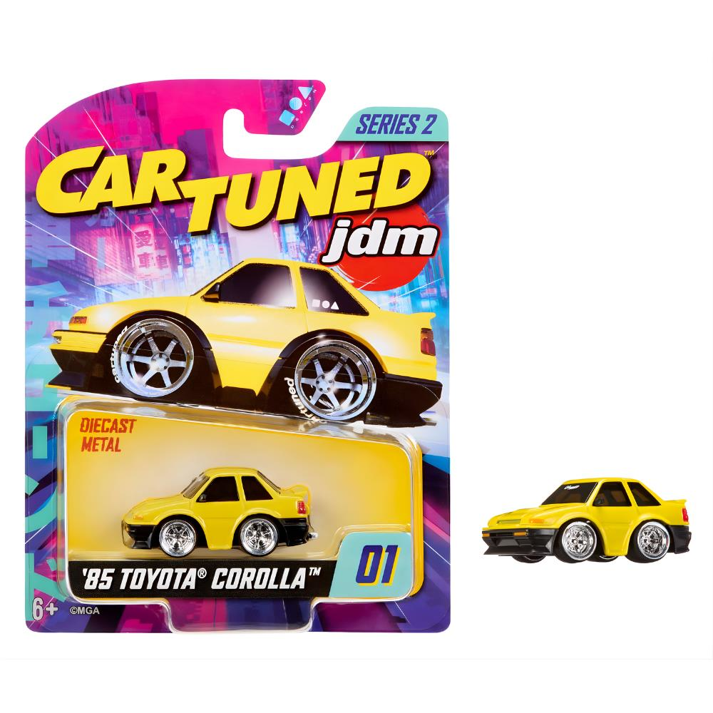 CarTuned JDM Seri 2 1985 Toyota Corolla AE86 - Sarı Coupe Araba