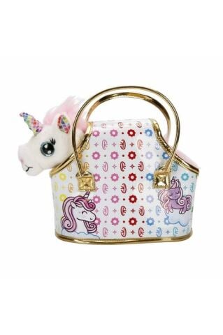 Cutekins Taşıma Çantalı Peluş Unicorn Lou Lou