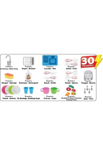 Modern Lavabo Su Çeşme Oyuncak Gezegen Oyuncak Pembe