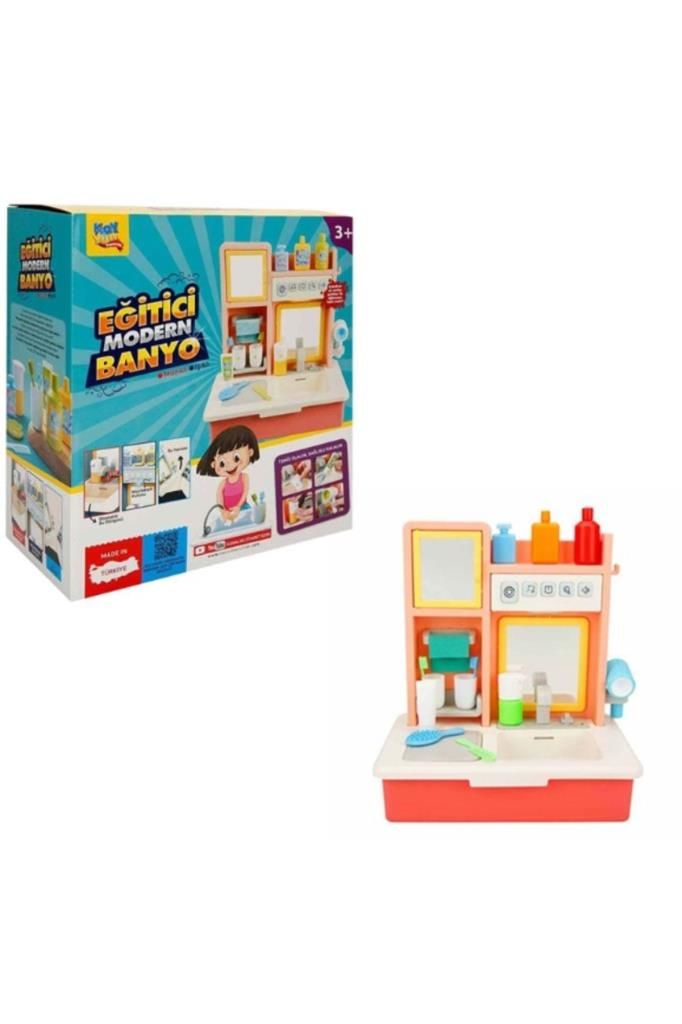 Eğitici Sesli Ve Müzikli Modern Banyo Lavabo Pembe