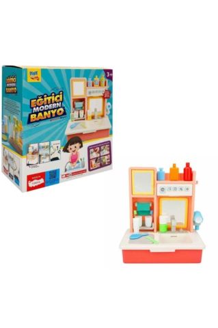 Eğitici Sesli Ve Müzikli Modern Banyo Lavabo Pembe