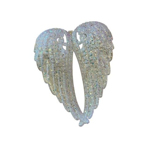 Simli Melek Kanadı Asmalı Süs 11x15 cm