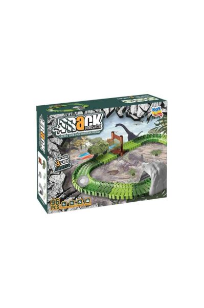 96 Parça Dinozor Temalı Hareketli Raylar Dinozor Araçlı