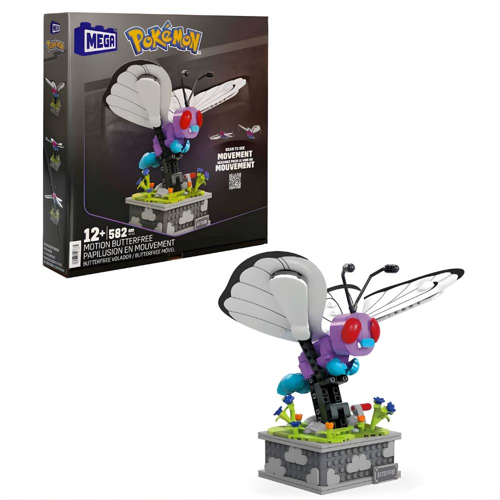 MEGA Pokemon Kinetik Butterfree Yapım Seti 582 Parça Hkt22