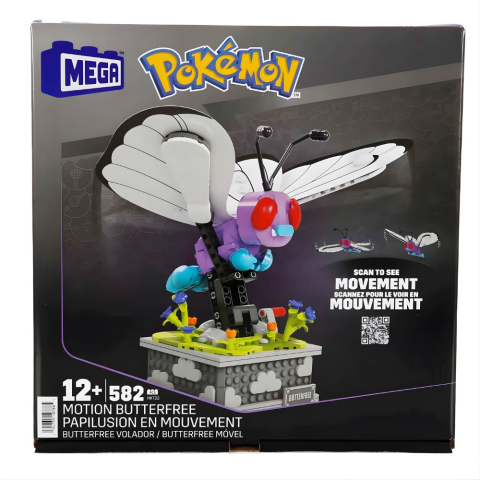 MEGA Pokemon Kinetik Butterfree Yapım Seti 582 Parça Hkt22