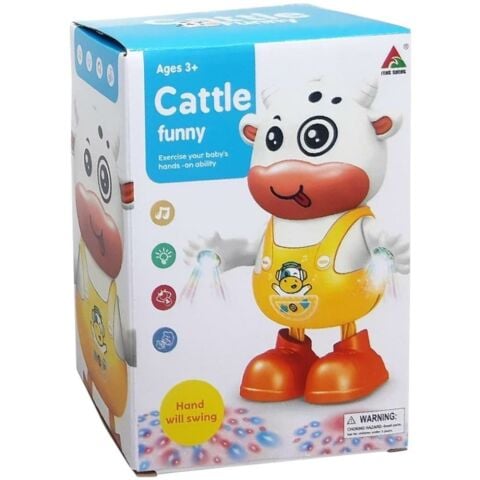 Cat Pilli Işıklı Dans Eden Sevimli İnek