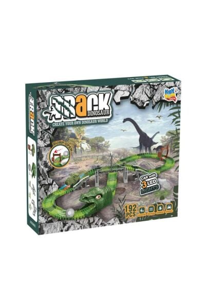 Dinosaur Tracks 192 Parça Dinozor Temalı Hareketli Raylar Dinozor Araçlı Köprülü