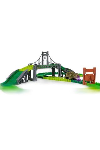 Dinosaur Tracks 192 Parça Dinozor Temalı Hareketli Raylar Dinozor Araçlı Köprülü