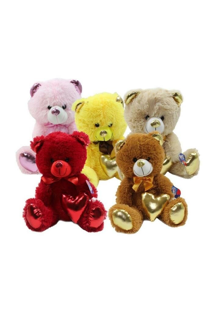 Parlak Kalpli Peluş Ayı 40 Cm 62501