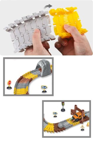 İnşaat Tracks 288 Parça İnşaat Temalı Hareketli Raylar Araçlı Full Set