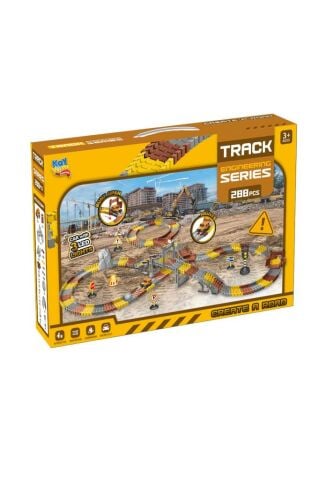 İnşaat Tracks 288 Parça İnşaat Temalı Hareketli Raylar Araçlı Full Set
