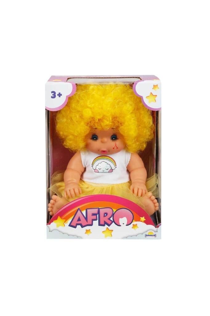 Afro Kıvırcık Saçlı Bebek 23 Cm -