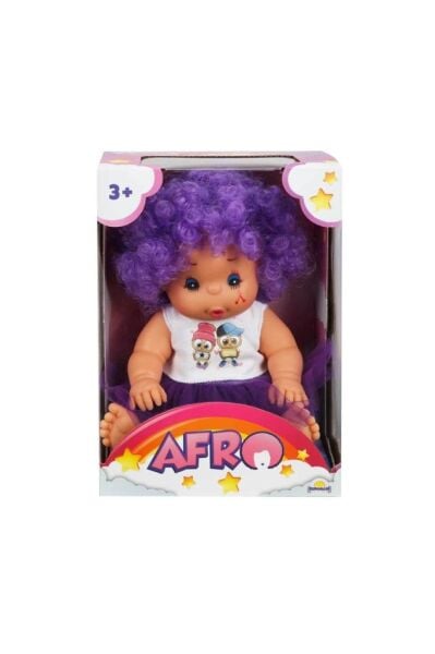 Afro Kıvırcık Saçlı Bebek 23 Cm -