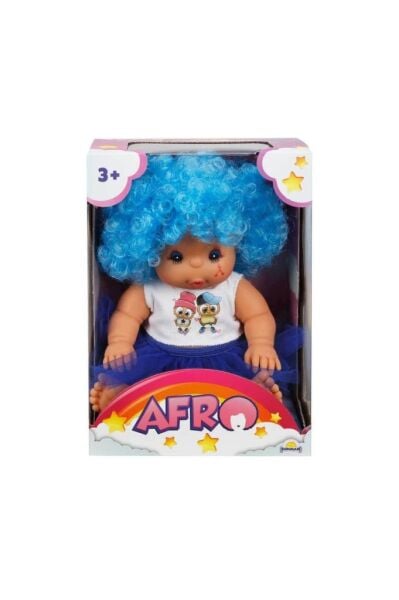 Afro Kıvırcık Saçlı Bebek 23 Cm -
