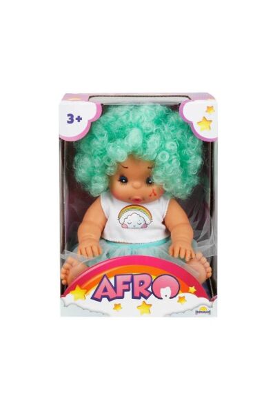 Afro Kıvırcık Saçlı Bebek 23 Cm -