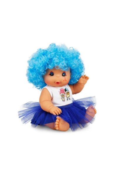 Afro Kıvırcık Saçlı Bebek 23 Cm -