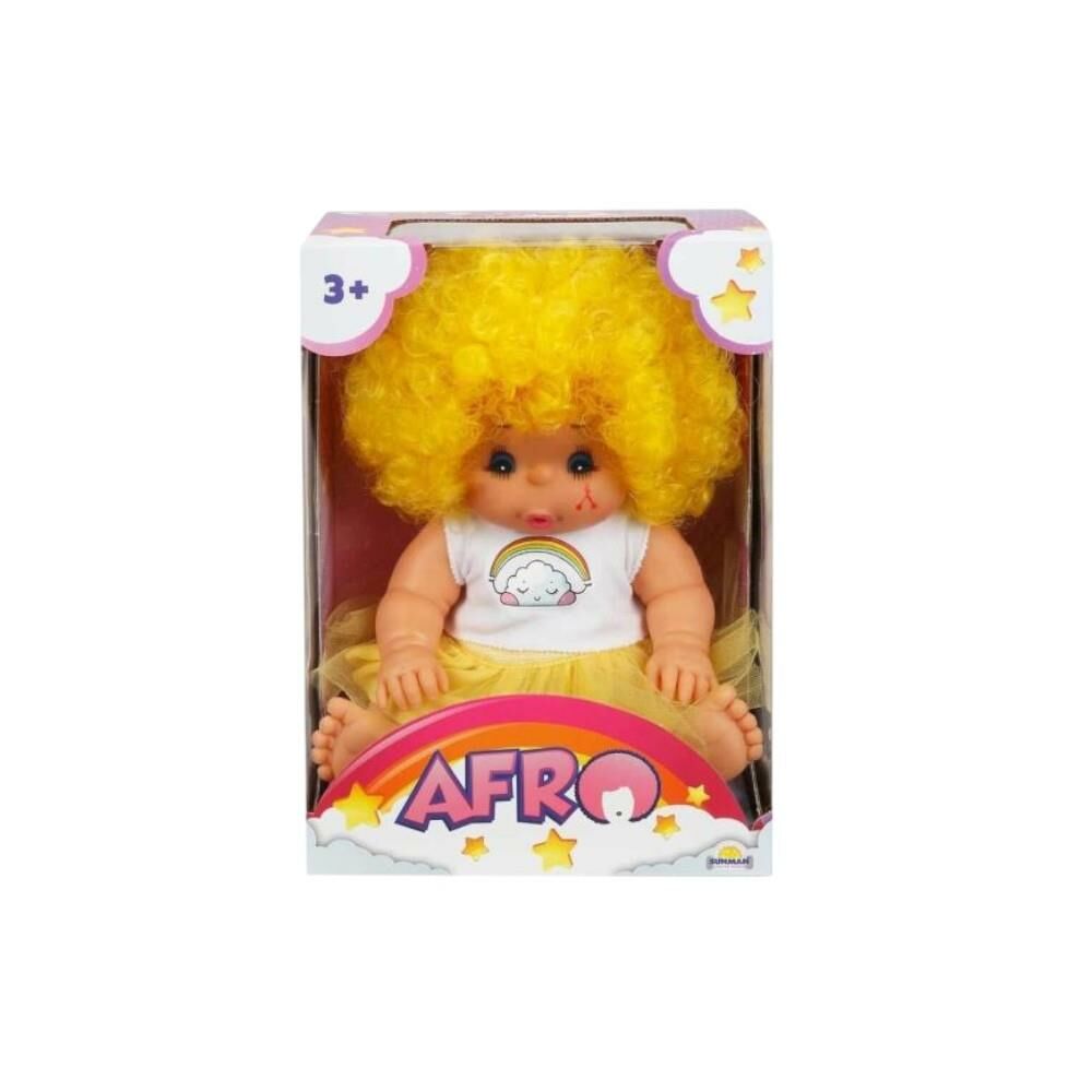 Afro Kıvırcık Saçlı Bebek 23 Cm -