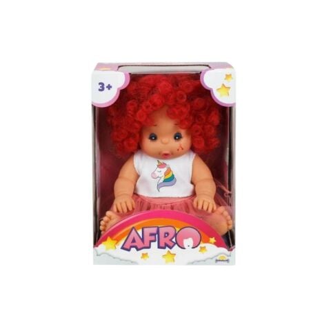 Afro Kıvırcık Saçlı Bebek 23 Cm -