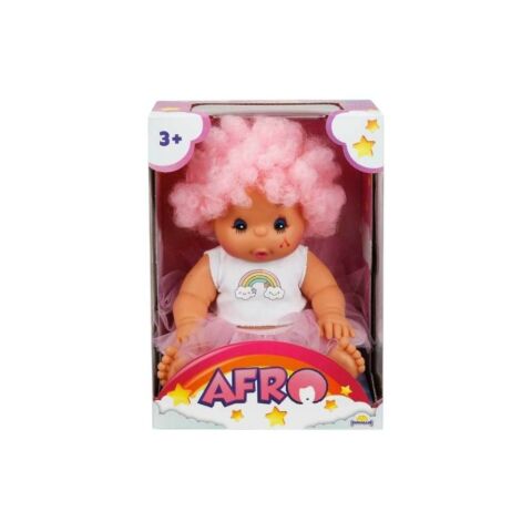 Afro Kıvırcık Saçlı Bebek 23 Cm -