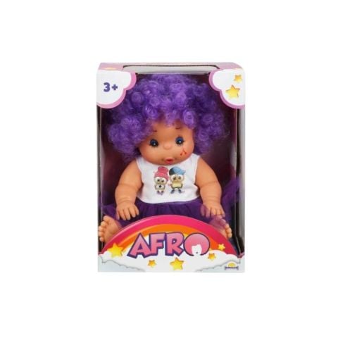 Afro Kıvırcık Saçlı Bebek 23 Cm -