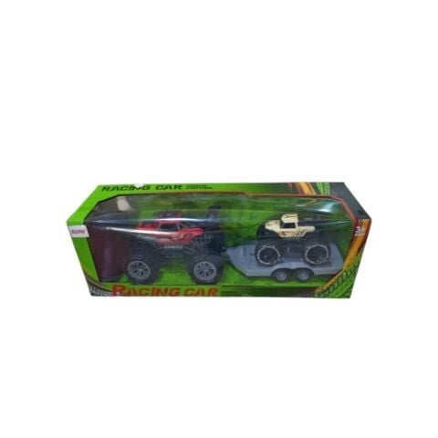 Şarjlı Uzaktan Kumandalı Devamlı Işıklı Römorklu Çekici Arazi Arabası