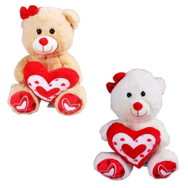 Peluş 30 cm Kırmızı Tokalı Ayı