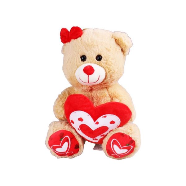 PELUŞ 30 CM KIRMIZI TOKALI AYI