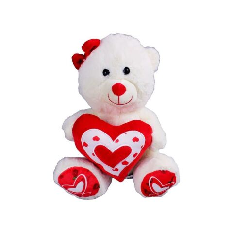 Peluş 30 cm Kırmızı Tokalı Ayı