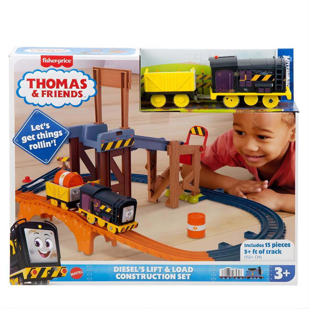 Fisher Price Thomas ve Arkadaşları Diesel Yükleme ve Kaldırma İnşaat Seti JBW20