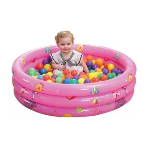 3 Halkalı Şişme Zemin Bebek Havuzu 90X30 Cm.