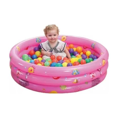 3 Halkalı Şişme Zemin Bebek Havuzu 90X30 Cm.