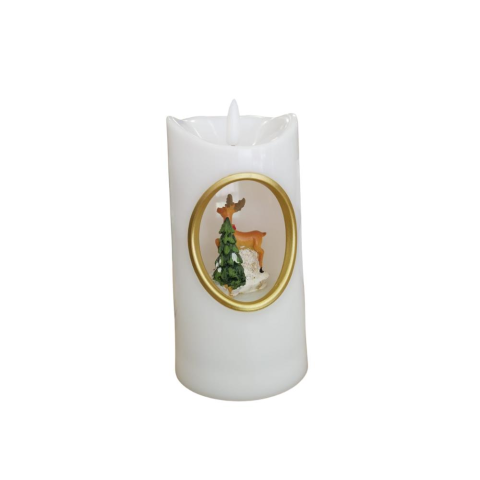 Forever Müzikli Dönen Led Mum - Geyikli