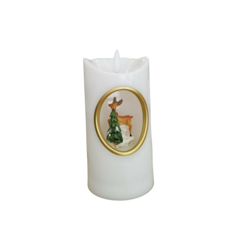 Forever Müzikli Dönen Led Mum - Geyikli