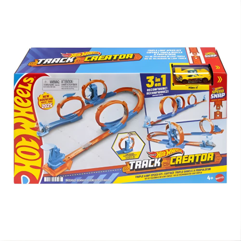 3in1 Hot Wheels Track Creator Üçlü Çemberde Pist Seti JDW39