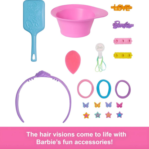 Barbie Saç Tasarımı Büstü Kahverengi Saçlı JFG82