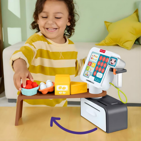 Fisher Price Sesli Eğlen ve Öğren Market Kasası JGW99