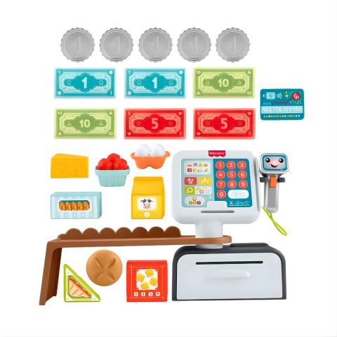 Fisher Price Sesli Eğlen ve Öğren Market Kasası JGW99