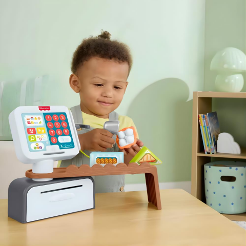 Fisher Price Sesli Eğlen ve Öğren Market Kasası JGW99
