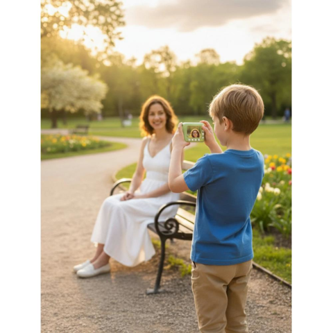 Anında Baskı Yapabilen Dijital Çocuk Kamerası – 1080P, HD Ekran, Selfie ve Müzik Özellikli
