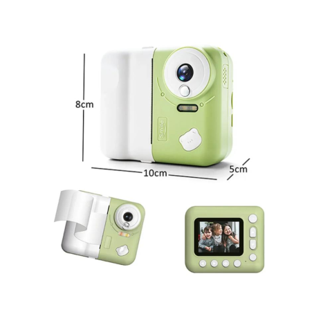 Anında Baskı Yapabilen Dijital Çocuk Kamerası – 1080P, HD Ekran, Selfie ve Müzik Özellikli