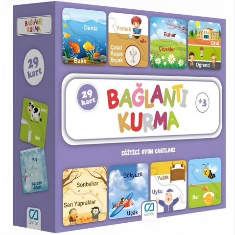 29 Kart Bağlantı Kurma Eğitici Oyun Kartları